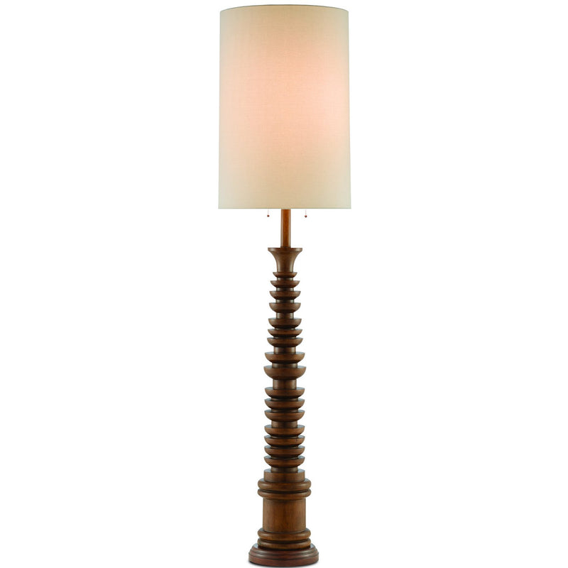 Currey and Company - 8000-0034 - Two Light Floor Lamp - Malayan Collection - Natural