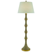Currey and Company - 8000-0039 - One Light Floor Lamp - Bourgeon Floor Lamp - Natural/Dark Contemporary Gold Leaf