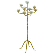 Currey and Company - 8000-0045 - Nine Light Floor Candelabra - Agave Americana Collection - Contemporary Gold Leaf