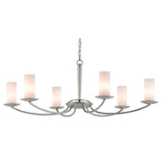 Currey and Company - 9000-0170 - Six Light Chandelier - Polished Nickel/Frosted