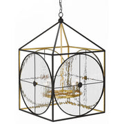 Currey and Company - 9000-0205 - Four Light Lantern - Sagamore Lantern - Satin Black/Contemporary Gold