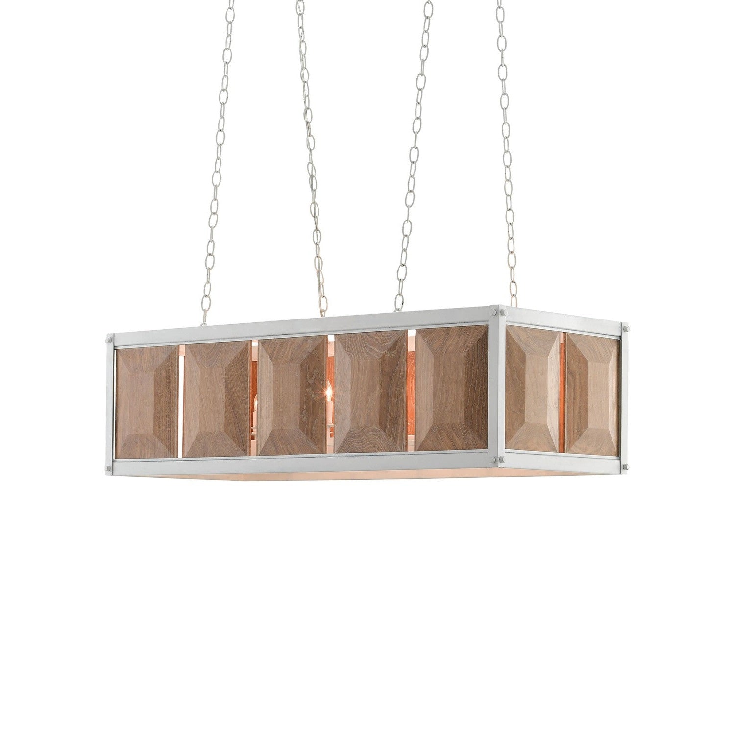 Currey and Company - 9000-0225 - Ten Light Chandelier - White/Pickled Pearl