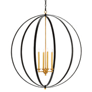 Currey and Company - 9000-0238 - Four Light Chandelier - Ogden Collection - Chinois Antique Gold Leaf/Black