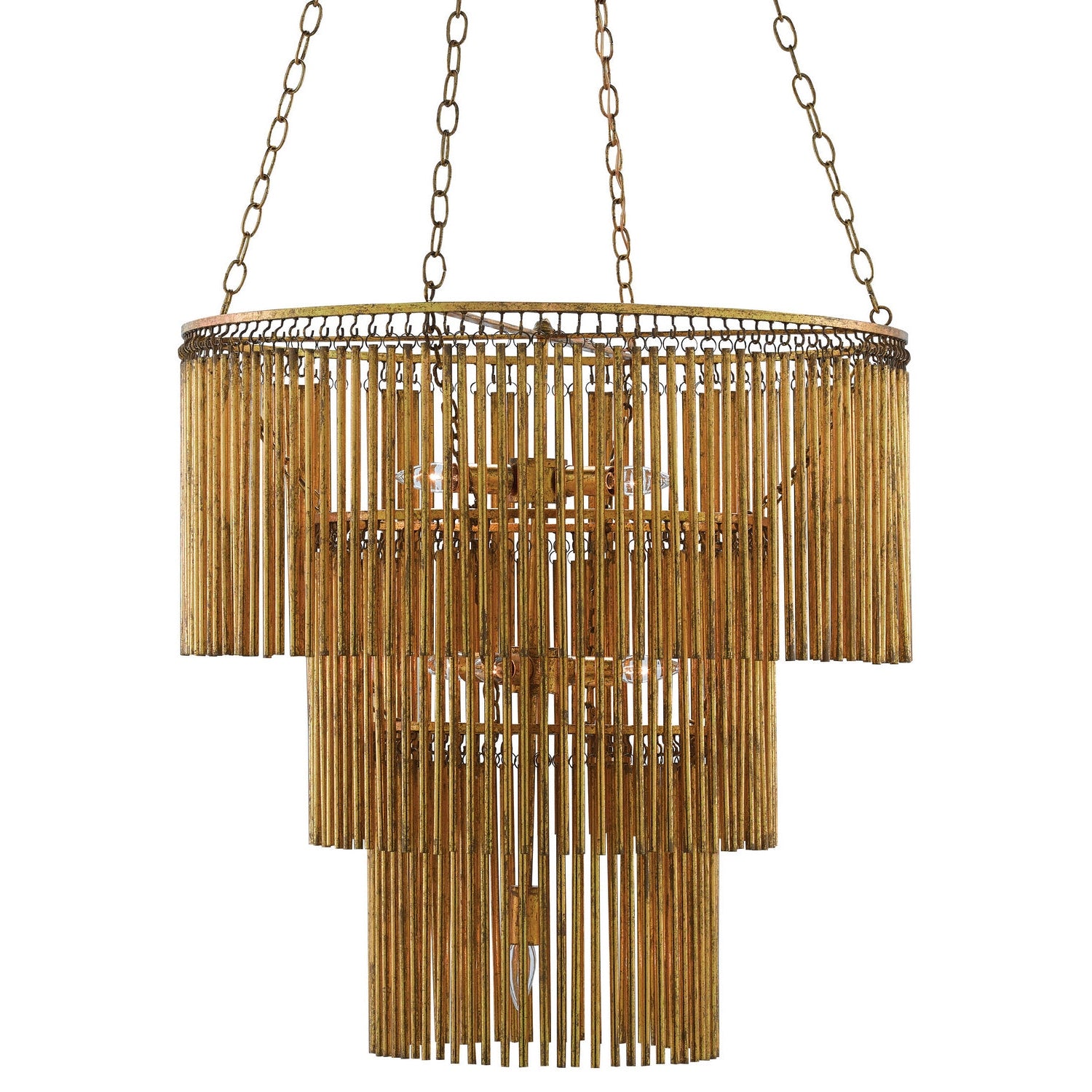 Currey and Company - 9000-0247 - Seven Light Chandelier - Mantra Collection - Gold Leaf