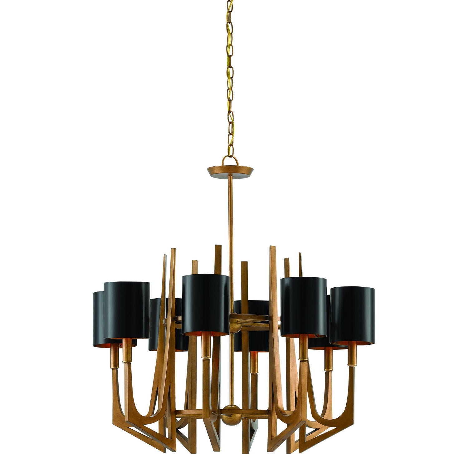 Currey and Company - 9000-0332 - Eight Light Chandelier - Umberto Brass Chandelier - Brass
