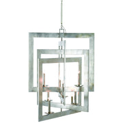 Currey and Company - 9000-0352 - Eight Light Chandelier - Middleton Collection - Contemporary Silver Leaf