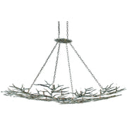 Currey and Company - 9000-0367 - 14 Light Chandelier - Rainforest Collection - Silver Leaf