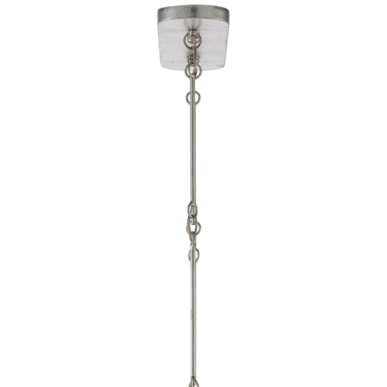Currey and Company - 9000-0372 - Six Light Chandelier - Grand Lotus Collection - Contemporary Silver Leaf