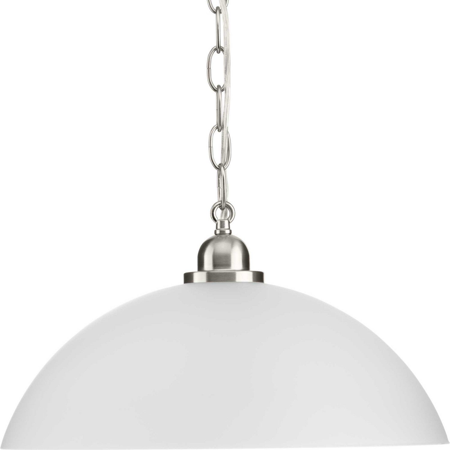 Progress Lighting - P500149-009 - One Light Pendant - Classic Dome Pendant - Brushed Nickel