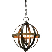 Forty West - 70612 - Three Light Chandelier - Bryant - Weathered Pewter