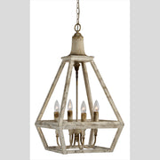 Forty West - 70731 - Four Light Pendant - Warner - Weathered White