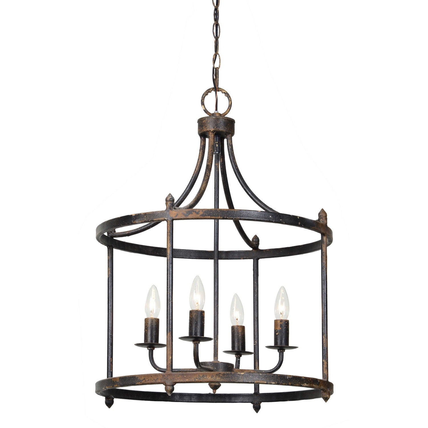 Forty West - 70764 - Four Light Chandelier - Arlington - Distressed Black