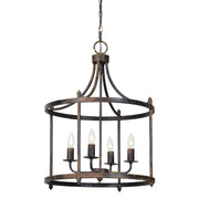Forty West - 70764 - Four Light Chandelier - Arlington - Distressed Black