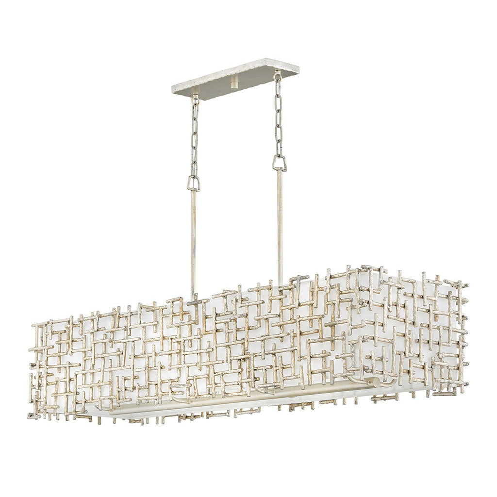 Fredrick Ramond - FR33105SLF - LED Linear Chandelier - Farrah - Silver Leaf