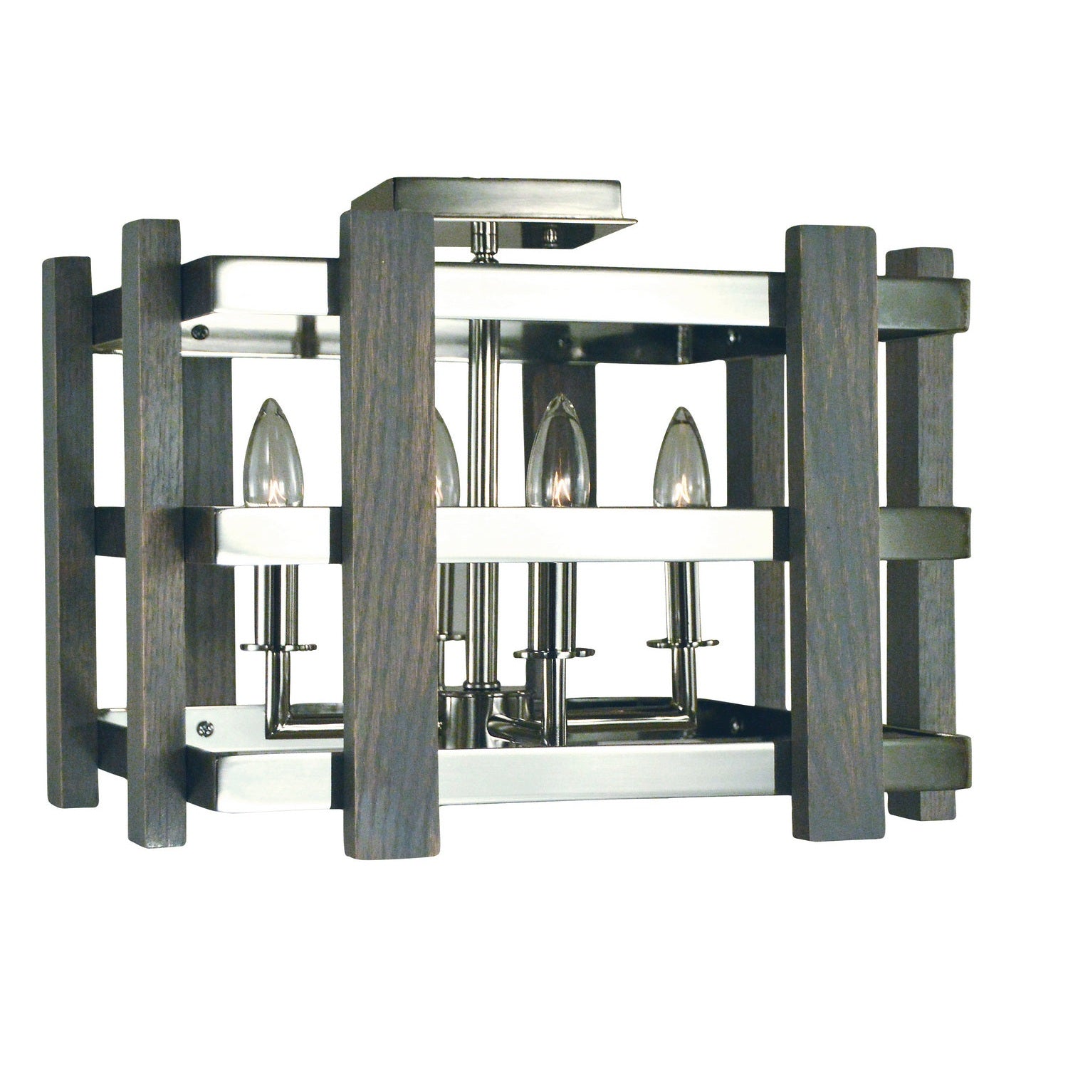 Framburg - 5260 PN - Four Light Flush / Semi-Flush Mount - Arcadia - Polished Nickel
