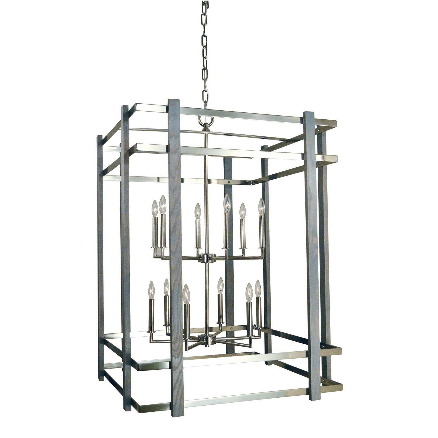 Framburg - 5268 PN - 12 Light Foyer Chandelier - Arcadia - Polished Nickel