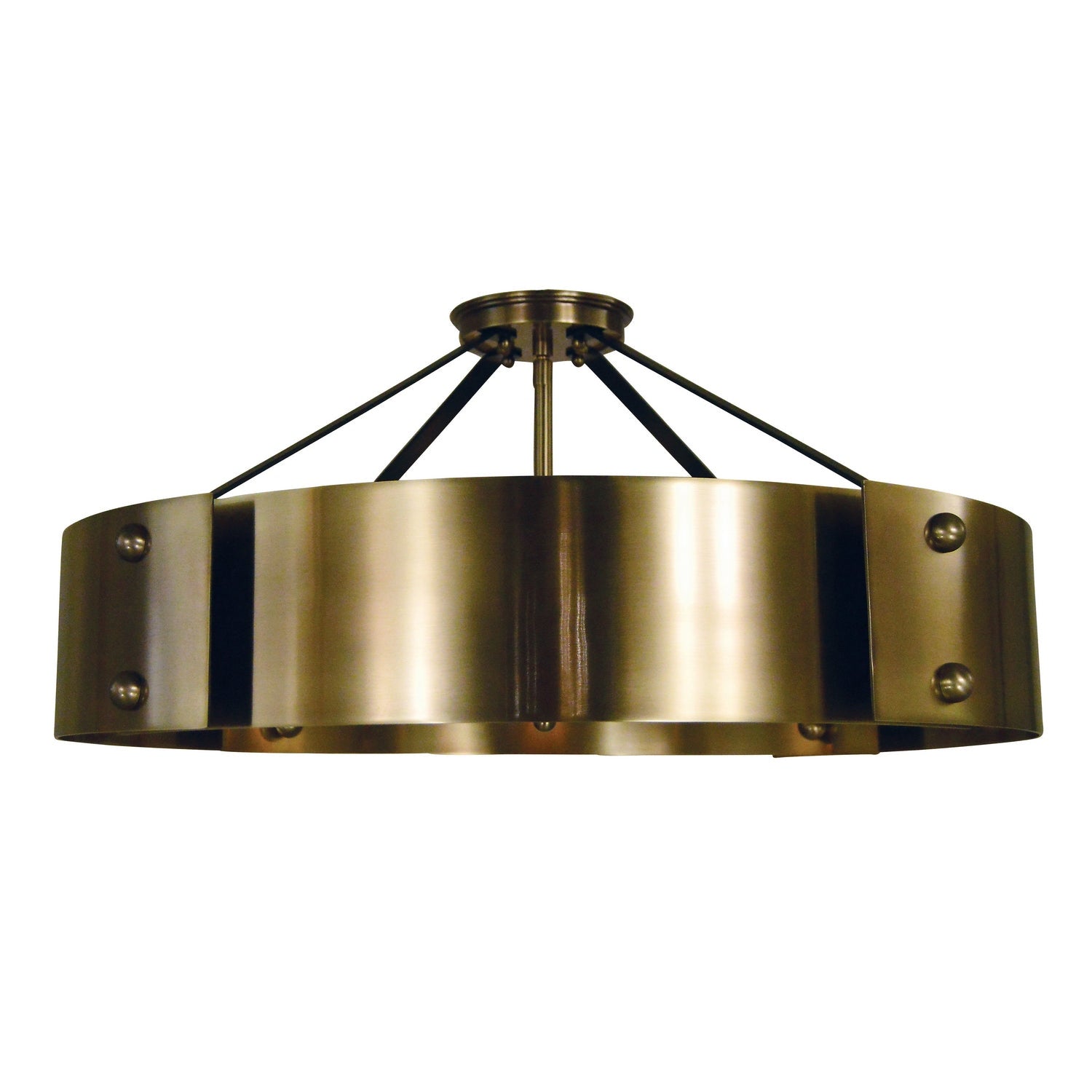 Framburg - 5292 AB/MBLACK - Eight Light Semi-Flush Mount - Lasalle - Antique Brass w/Matte Black
