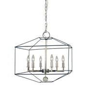 Framburg - 5306 PN/MBLACK - Six Light Chandelier - Isabella - Polished Nickel w/Matte Black