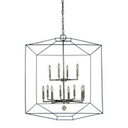 Framburg - 5308 PN/MBLACK - 12 Light Chandelier - Isabella - Polished Nickel w/Matte Black