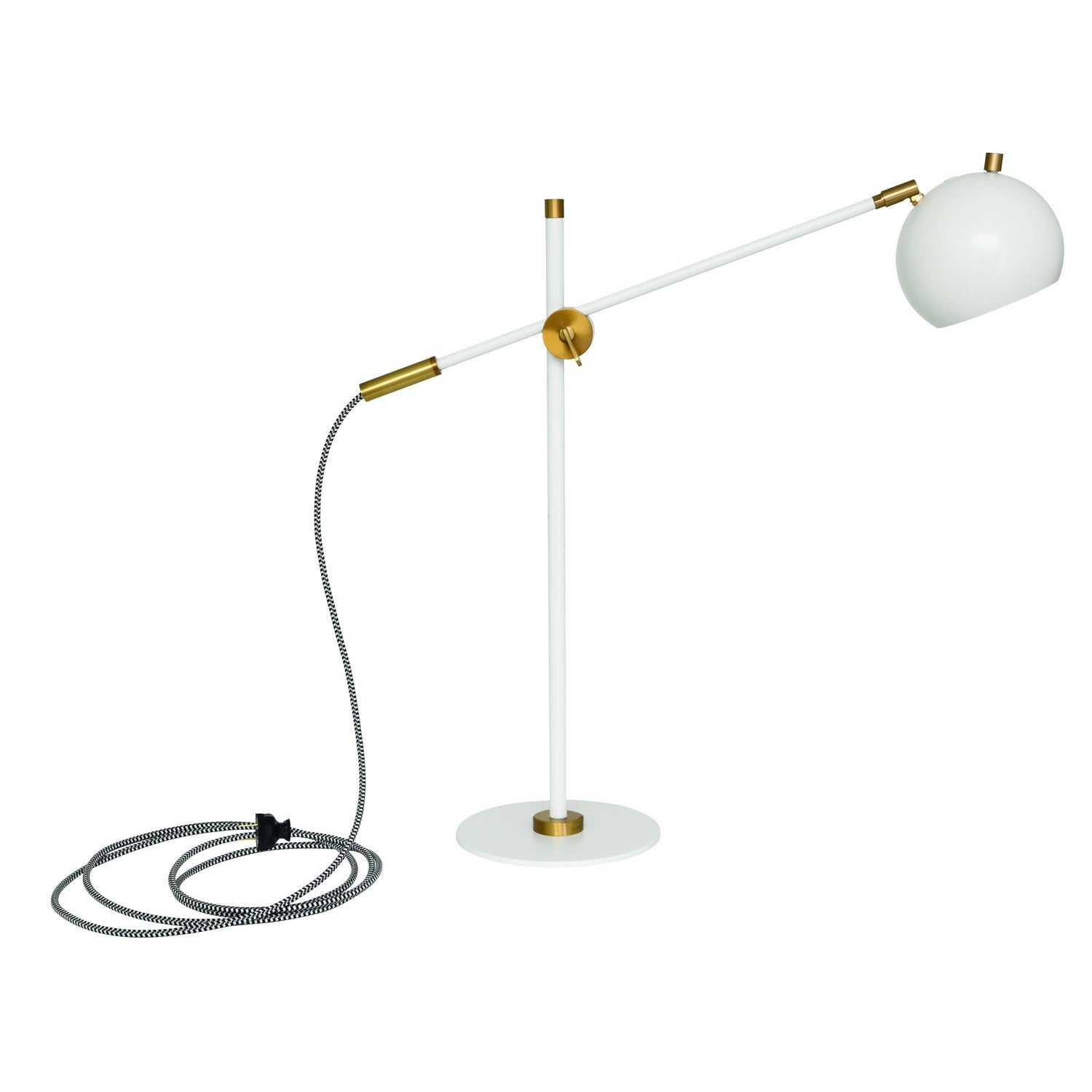 House of Troy - OR750-WTWB - LED Table Lamp - Orwell - White with Weathered Brass Accents