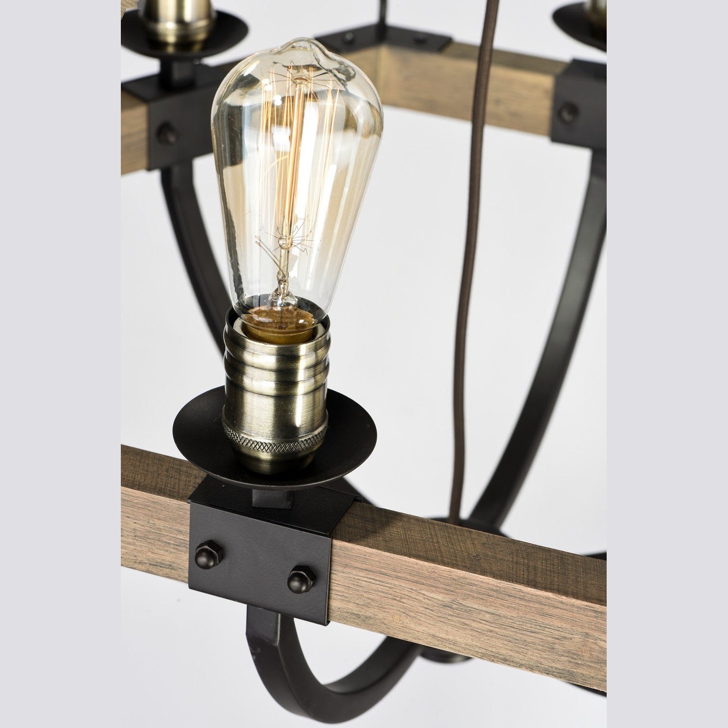 Maxim - 20335WOBZ - Six Light Chandelier - Lodge - Weathered Oak / Bronze
