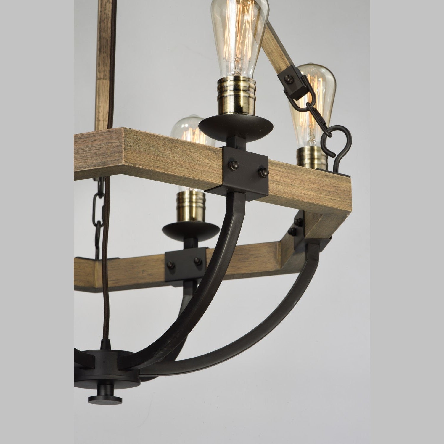 Maxim - 20337WOBZ - Six Light Chandelier - Lodge - Weathered Oak / Bronze