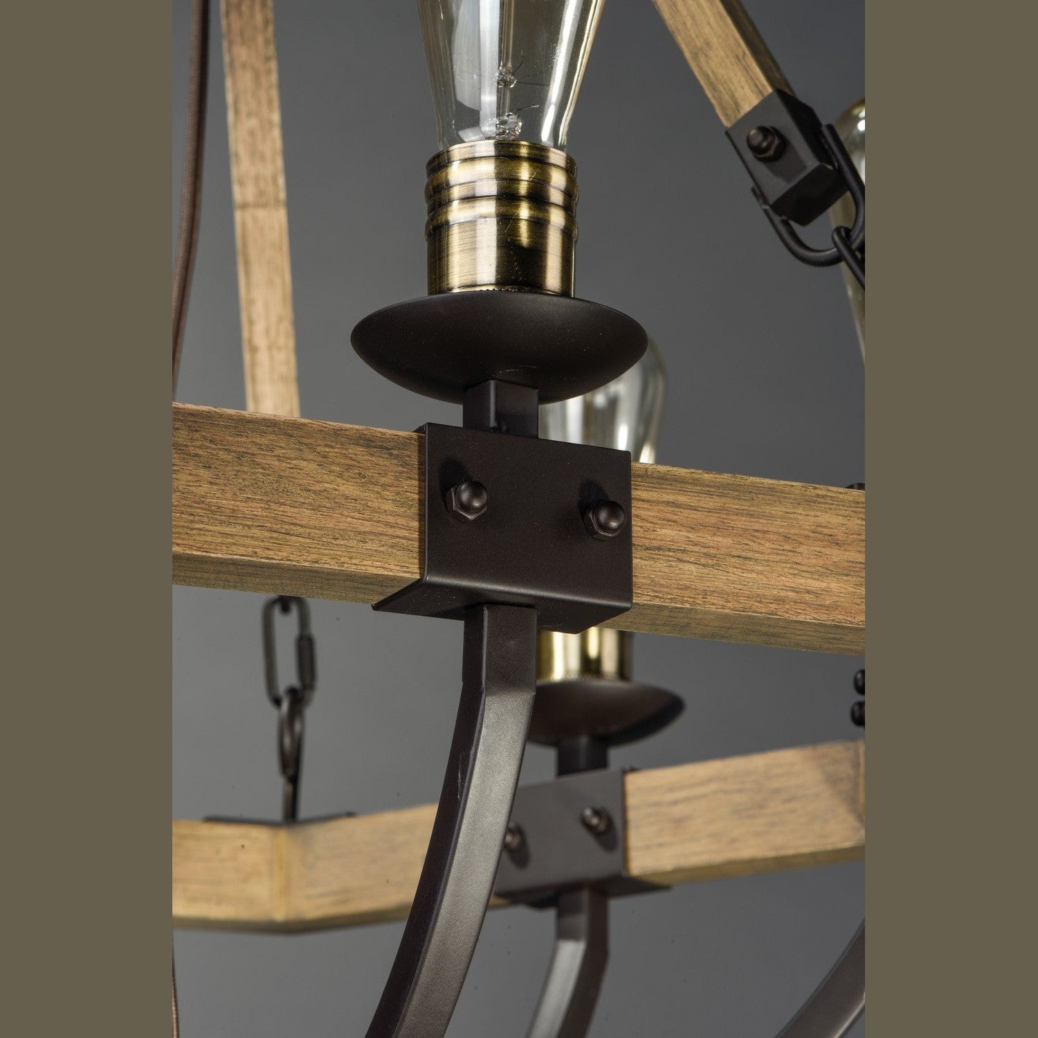 Maxim - 20337WOBZ - Six Light Chandelier - Lodge - Weathered Oak / Bronze