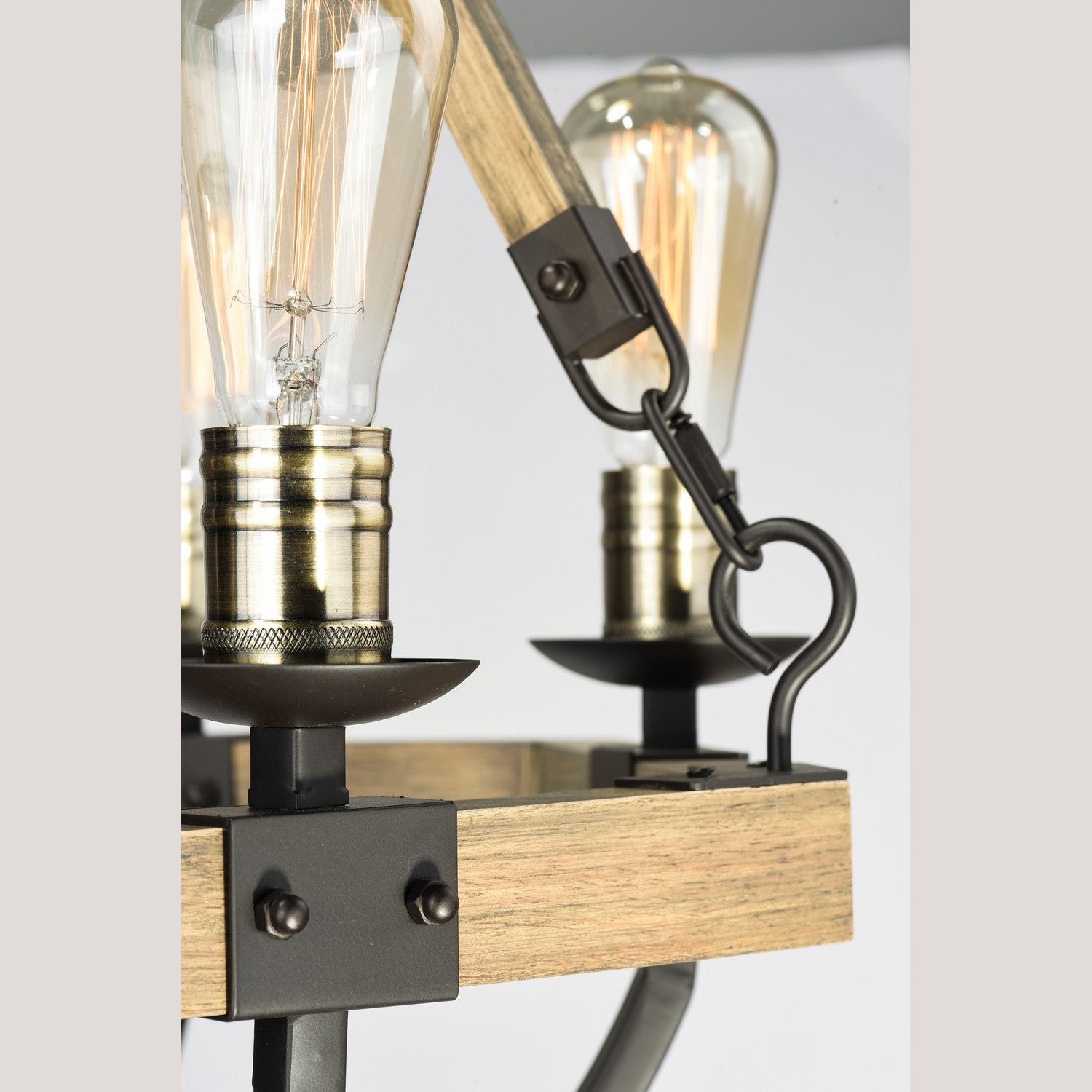 Maxim - 20338WOBZ - Eight Light Chandelier - Lodge - Weathered Oak / Bronze