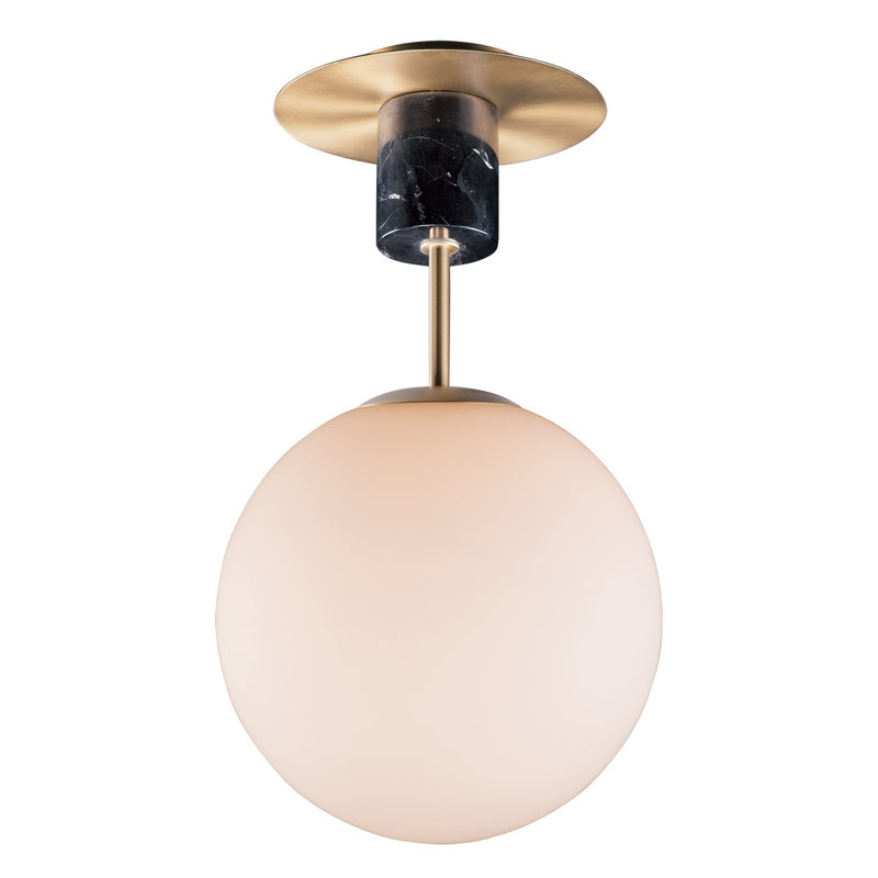 Maxim - 26031SWSBRBK - One Light Semi-Flush Mount - Vesper - Satin Brass / Black