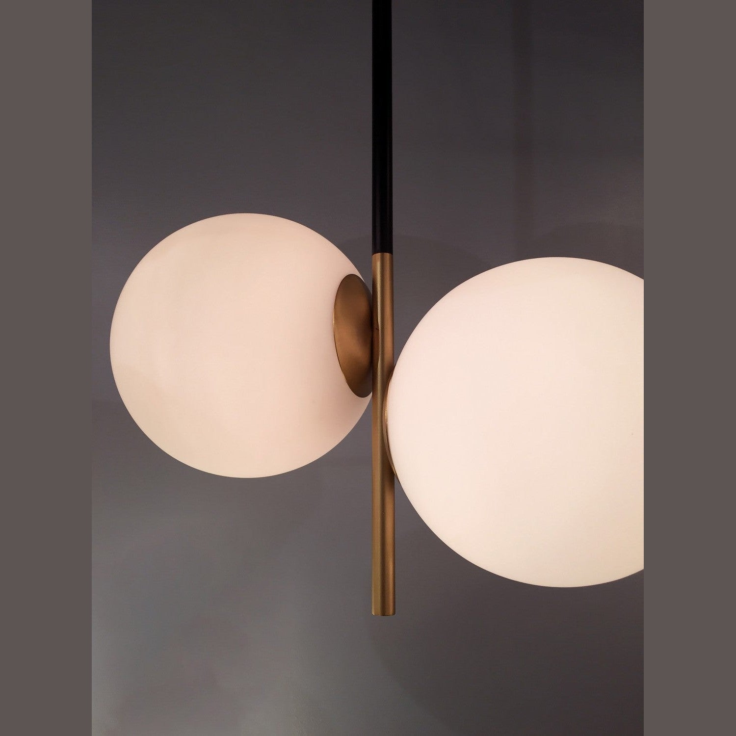 Maxim - 26035SWSBRBK - Two Light Pendant - Vesper - Satin Brass / Black