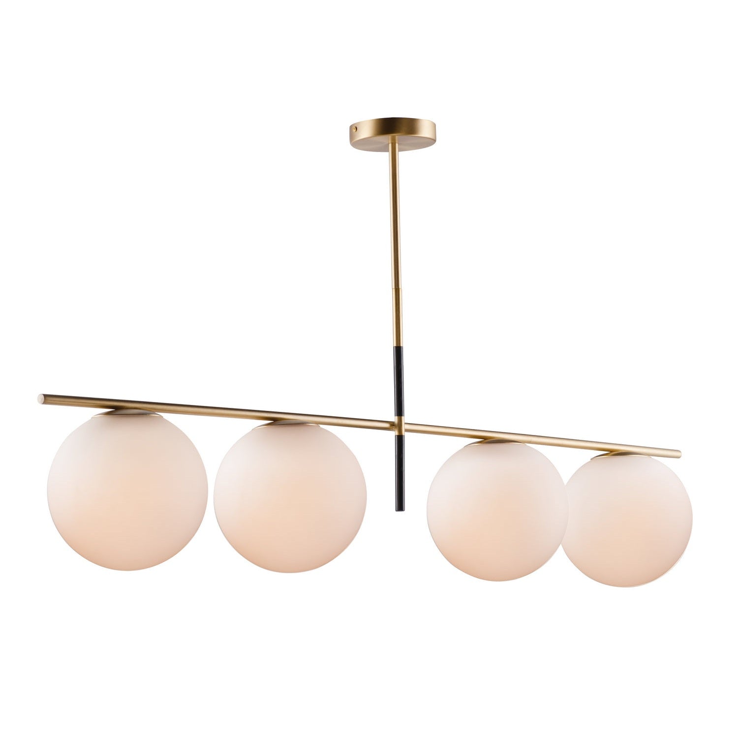 Maxim - 26036SWSBRBK - Four Light Pendant - Vesper - Satin Brass / Black