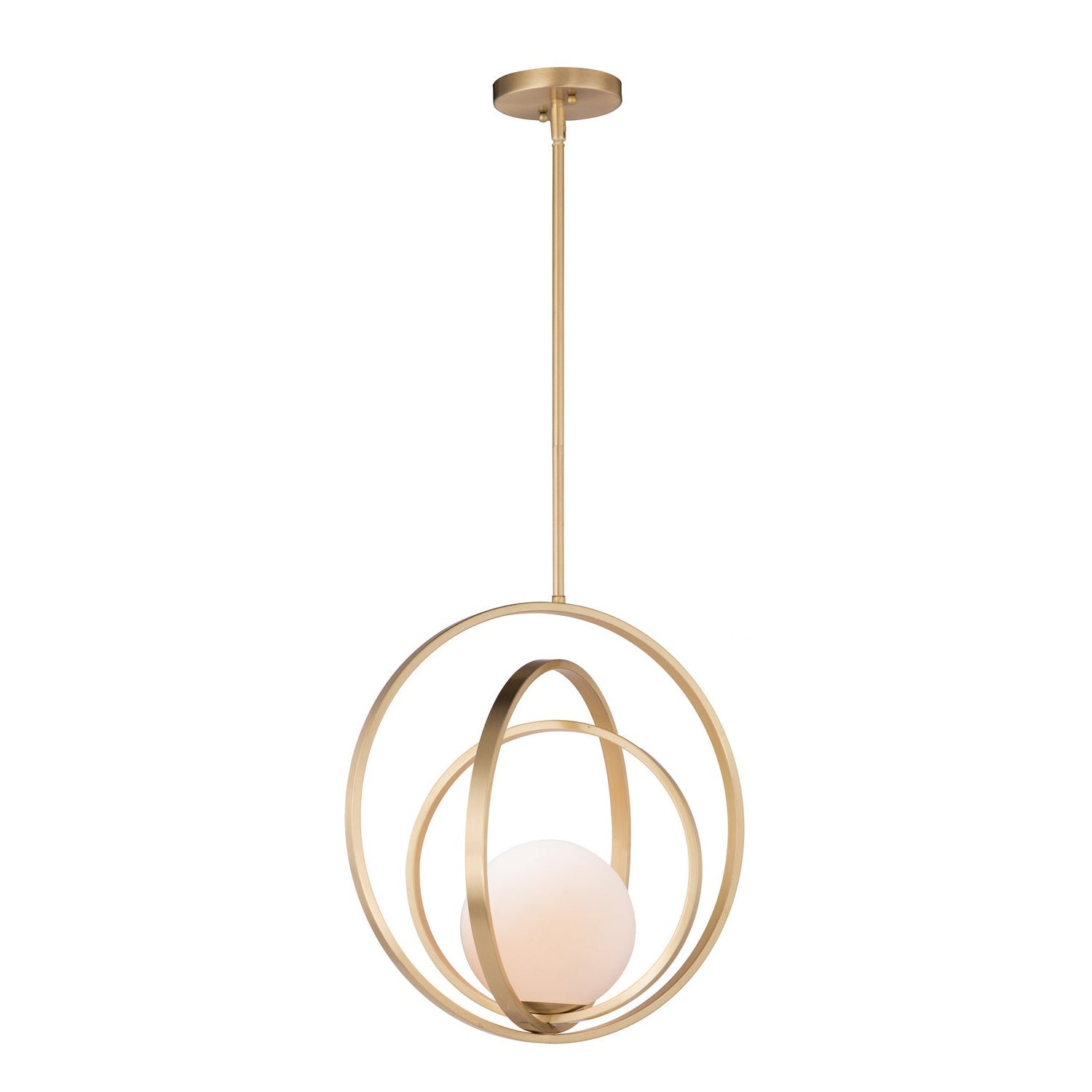 Maxim - 26054SWSBR - One Light Pendant - Coronet - Satin Brass