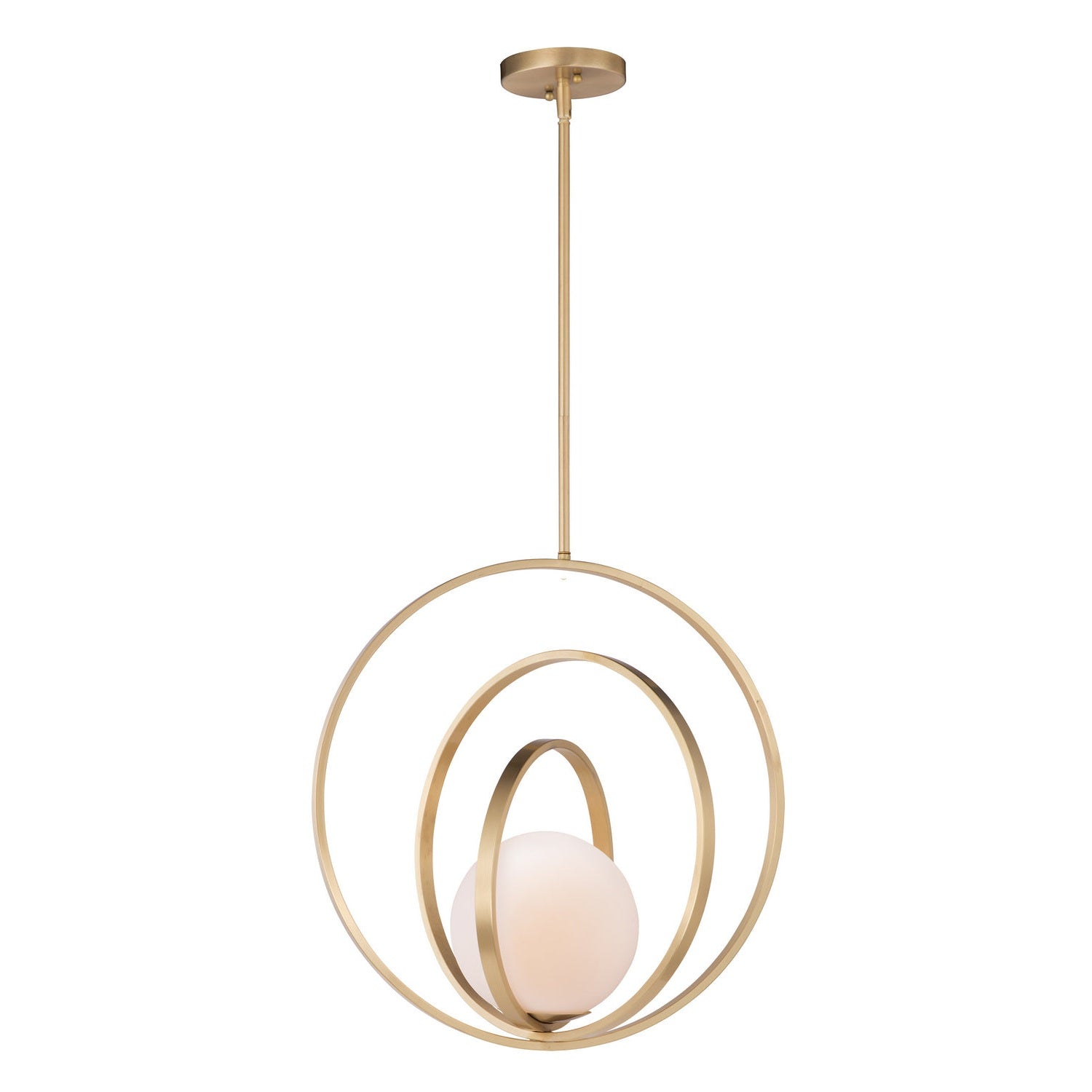 Maxim - 26056SWSBR - One Light Pendant - Coronet - Satin Brass
