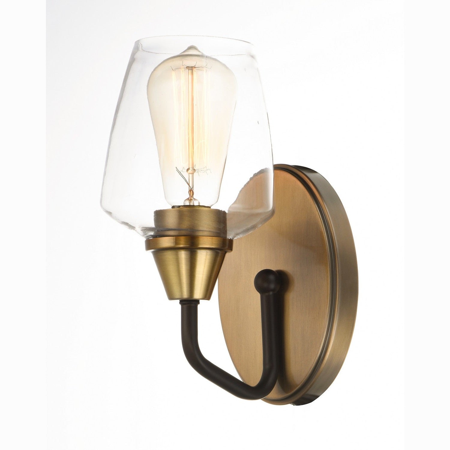 Maxim - 26121CLBZAB - One Light Wall Sconce - Goblet - Bronze / Antique Brass