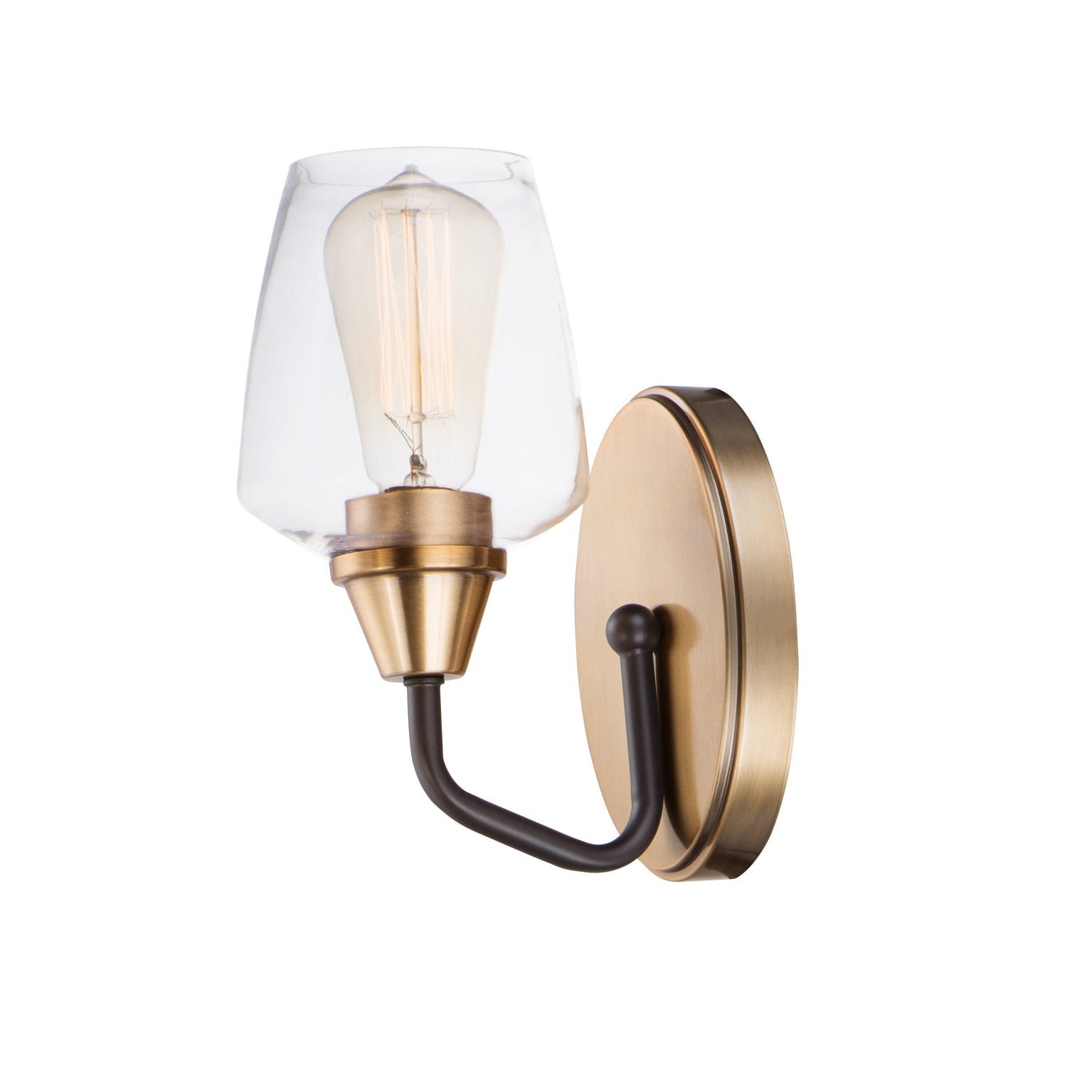 Maxim - 26121CLBZAB - One Light Wall Sconce - Goblet - Bronze / Antique Brass