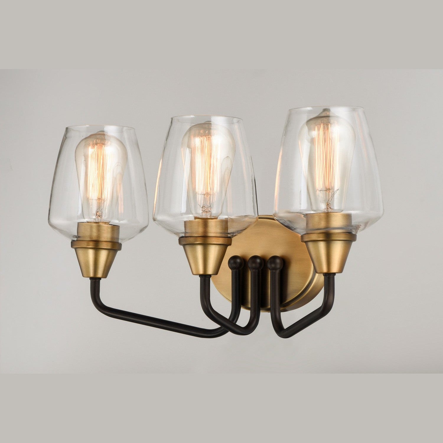 Maxim - 26122CLBZAB - Three Light Bath Vanity - Goblet - Bronze / Antique Brass