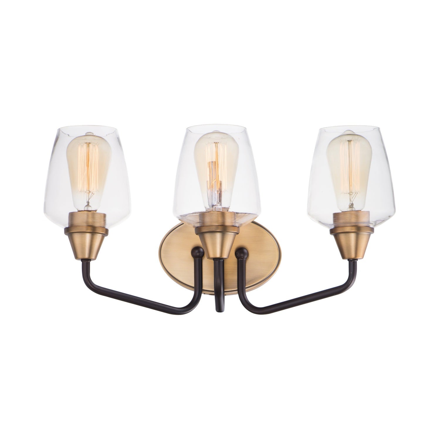 Maxim - 26122CLBZAB - Three Light Bath Vanity - Goblet - Bronze / Antique Brass