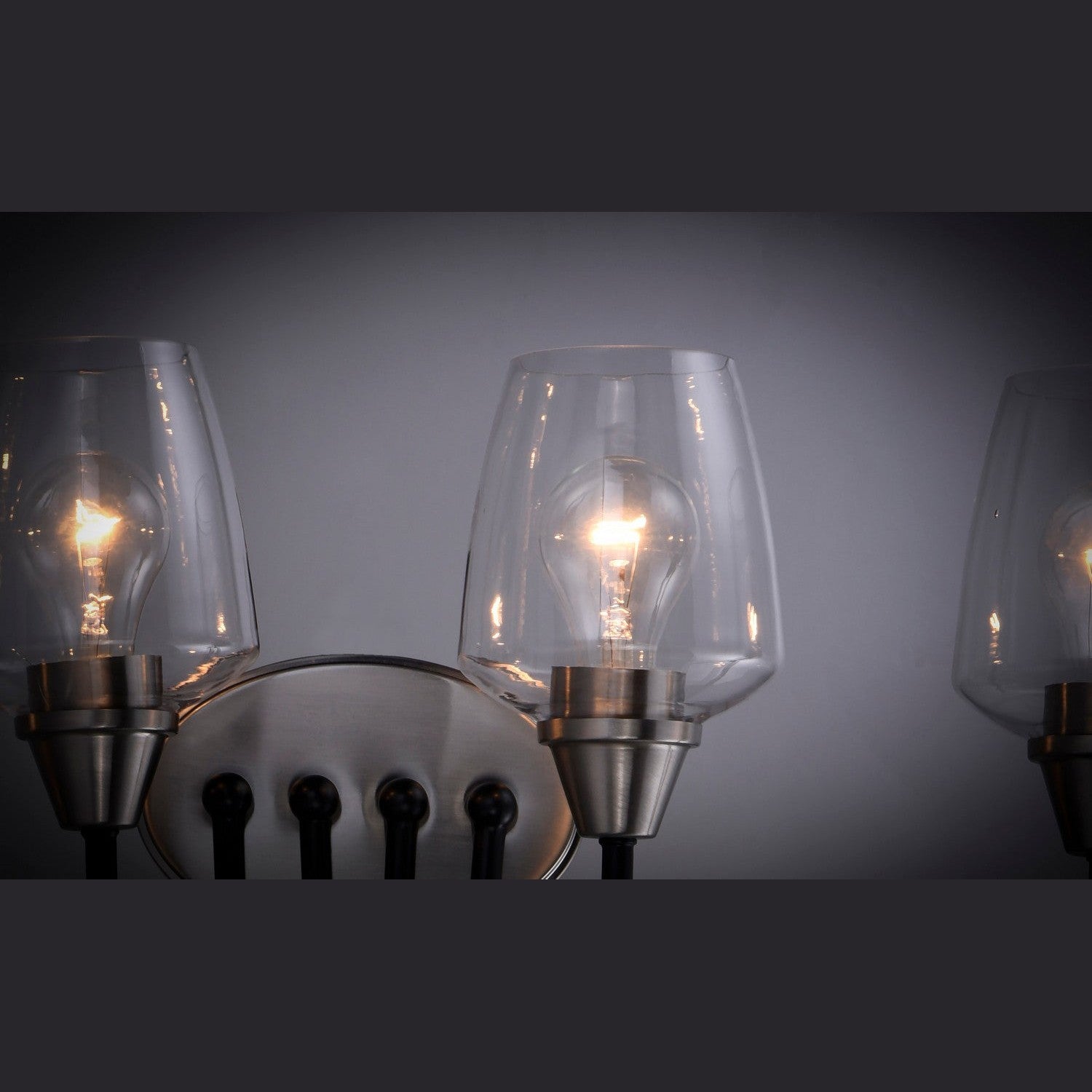 Maxim - 26123CLBKSN - Four Light Bath Vanity - Goblet - Black / Satin Nickel