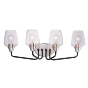 Maxim - 26123CLBKSN - Four Light Bath Vanity - Goblet - Black / Satin Nickel