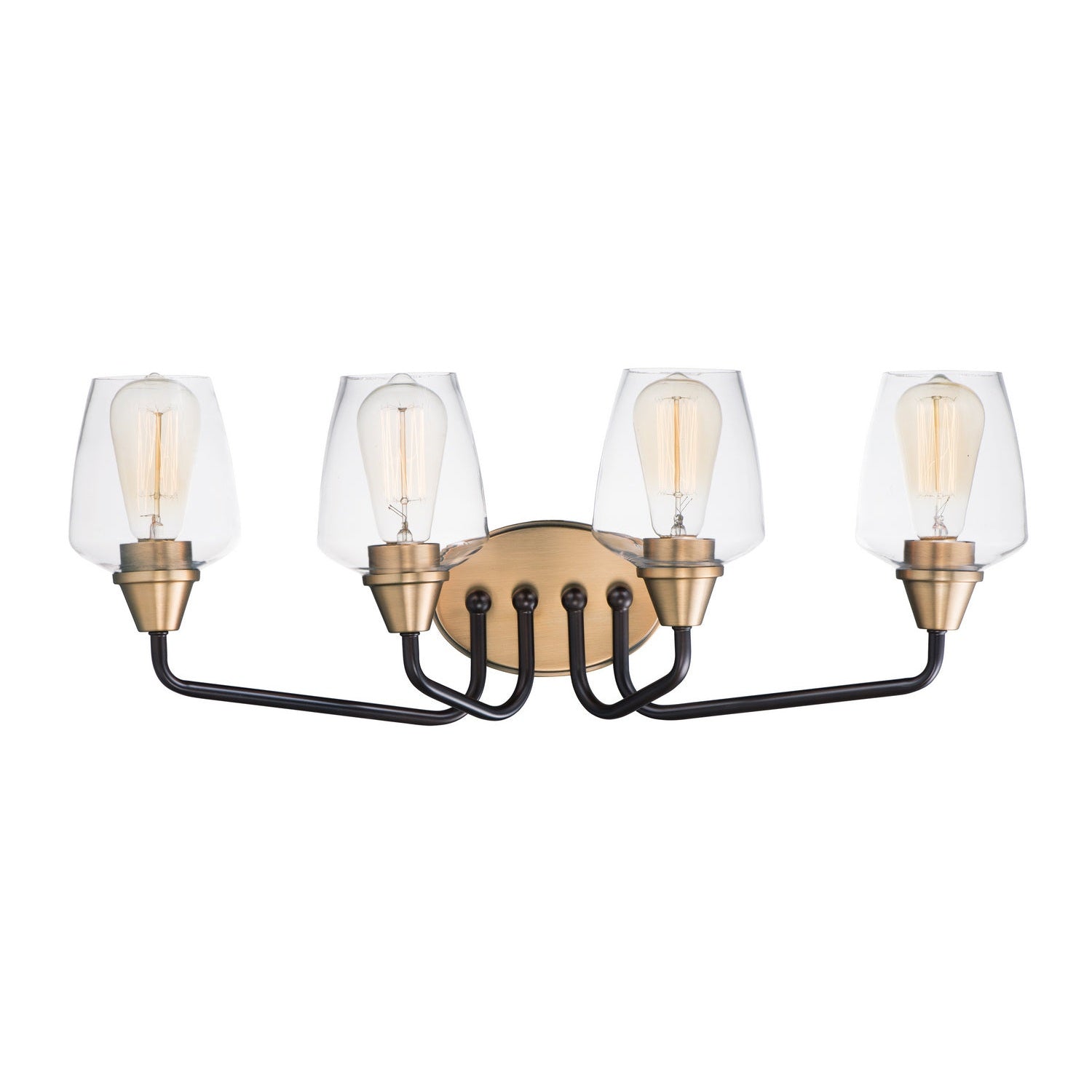 Maxim - 26123CLBZAB - Four Light Bath Vanity - Goblet - Bronze / Antique Brass