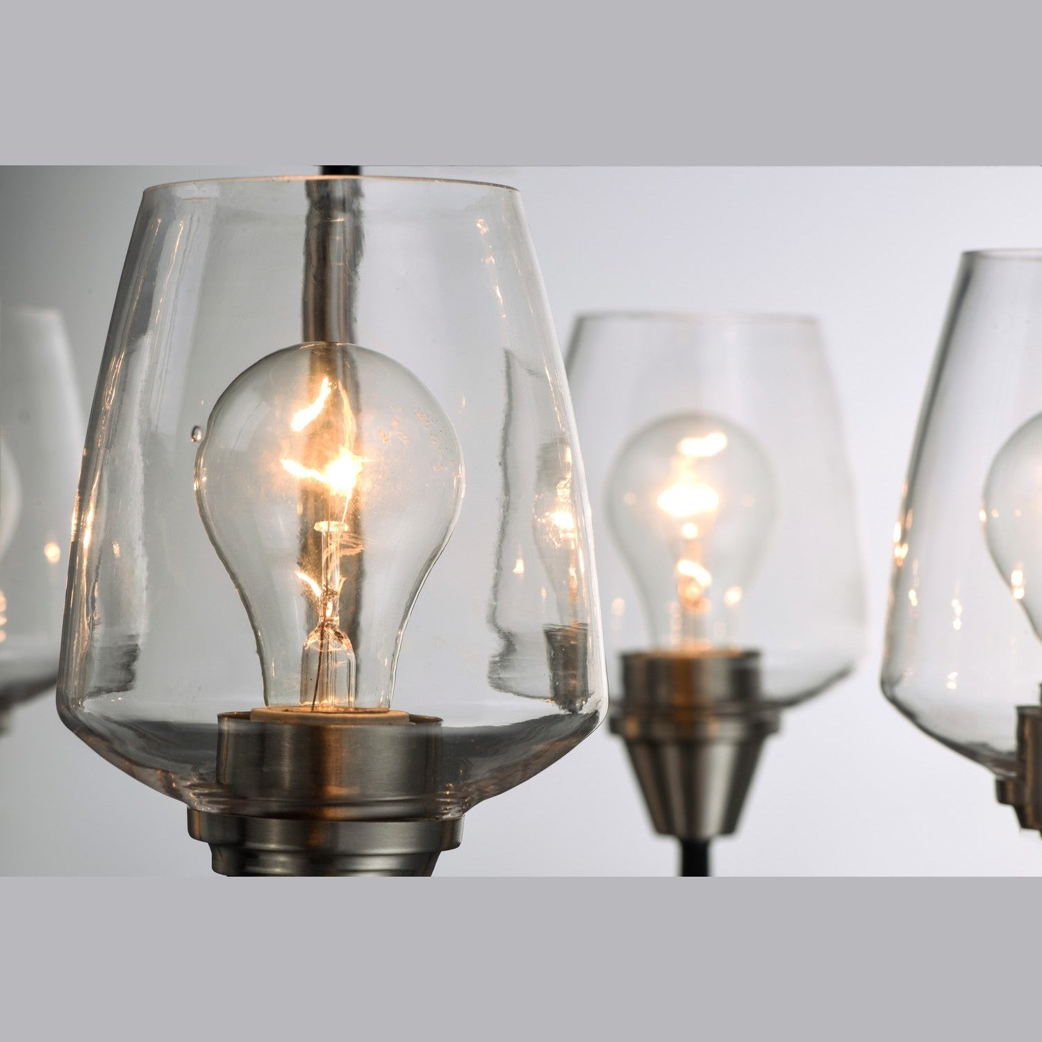 Maxim - 26125CLBKSN - Five Light Chandelier - Goblet - Black / Satin Nickel
