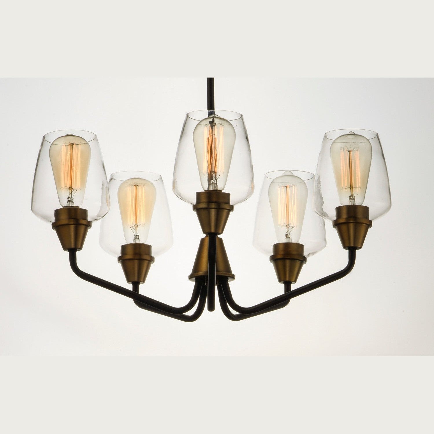 Maxim - 26125CLBZAB - Five Light Chandelier - Goblet - Bronze / Antique Brass