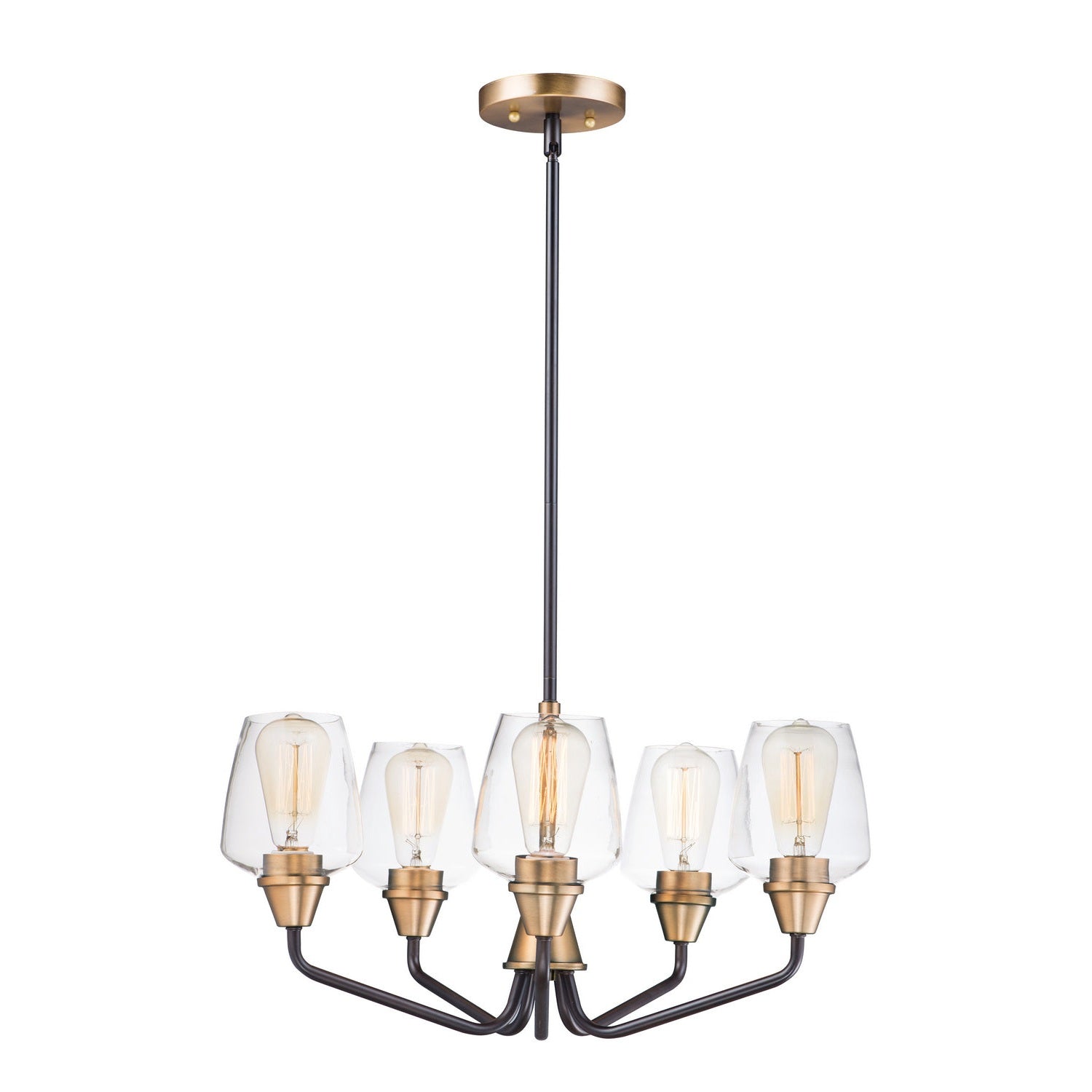 Maxim - 26125CLBZAB - Five Light Chandelier - Goblet - Bronze / Antique Brass