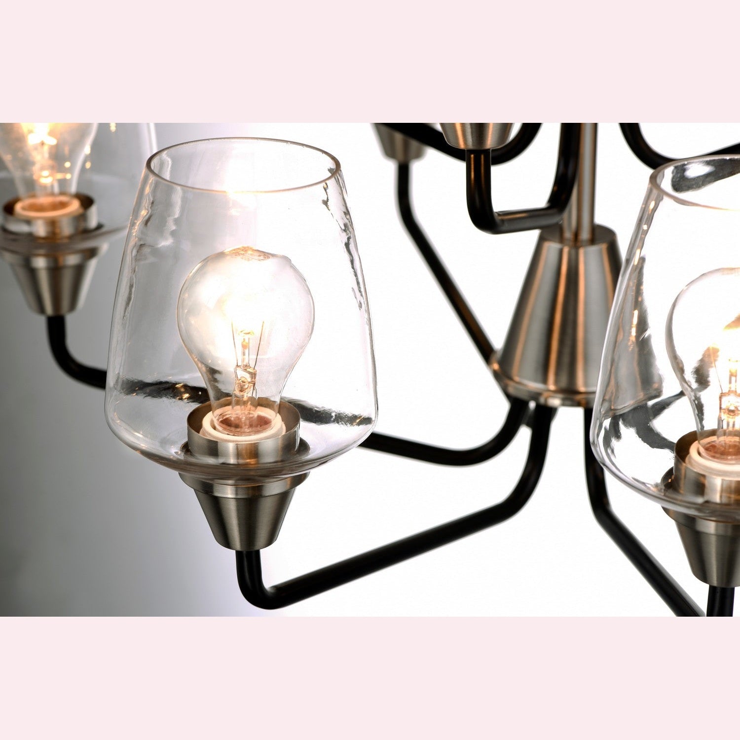 Maxim - 26127CLBKSN - Nine Light Chandelier - Goblet - Black / Satin Nickel