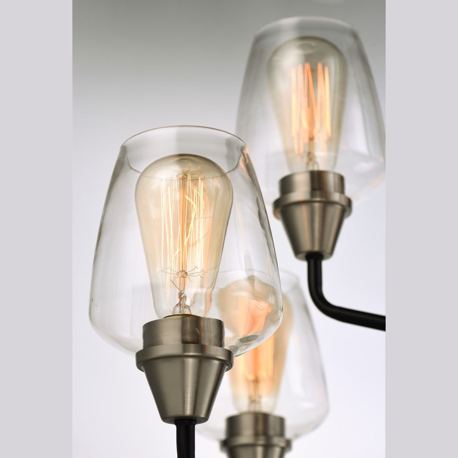 Maxim - 26127CLBKSN - Nine Light Chandelier - Goblet - Black / Satin Nickel