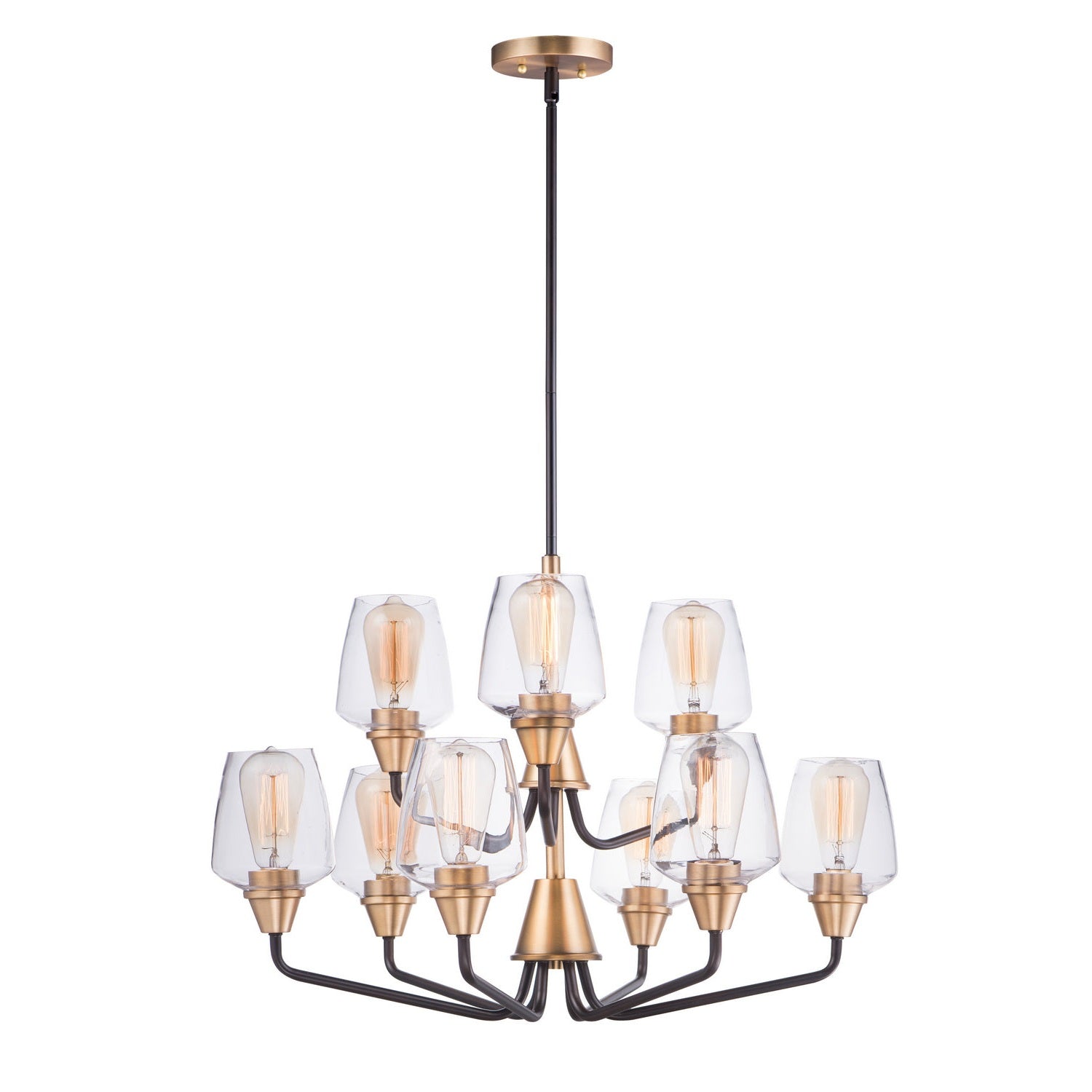 Maxim - 26127CLBZAB - Nine Light Chandelier - Goblet - Bronze / Antique Brass