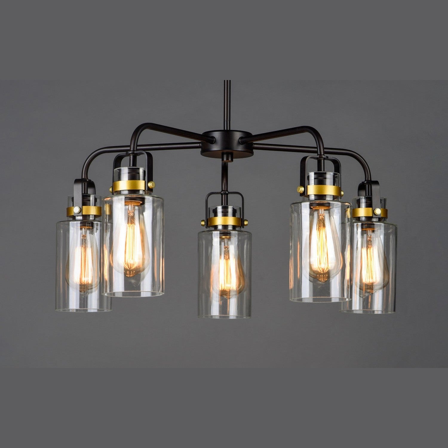 Maxim - 30175CLBZGLD - Five Light Pendant - Magnolia - Bronze / Gold