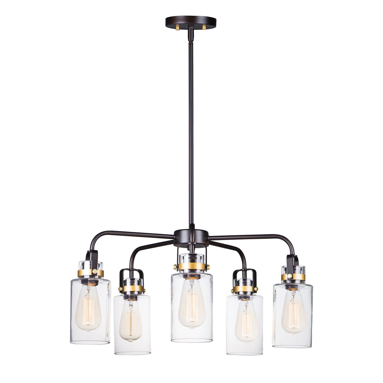 Maxim - 30175CLBZGLD - Five Light Pendant - Magnolia - Bronze / Gold