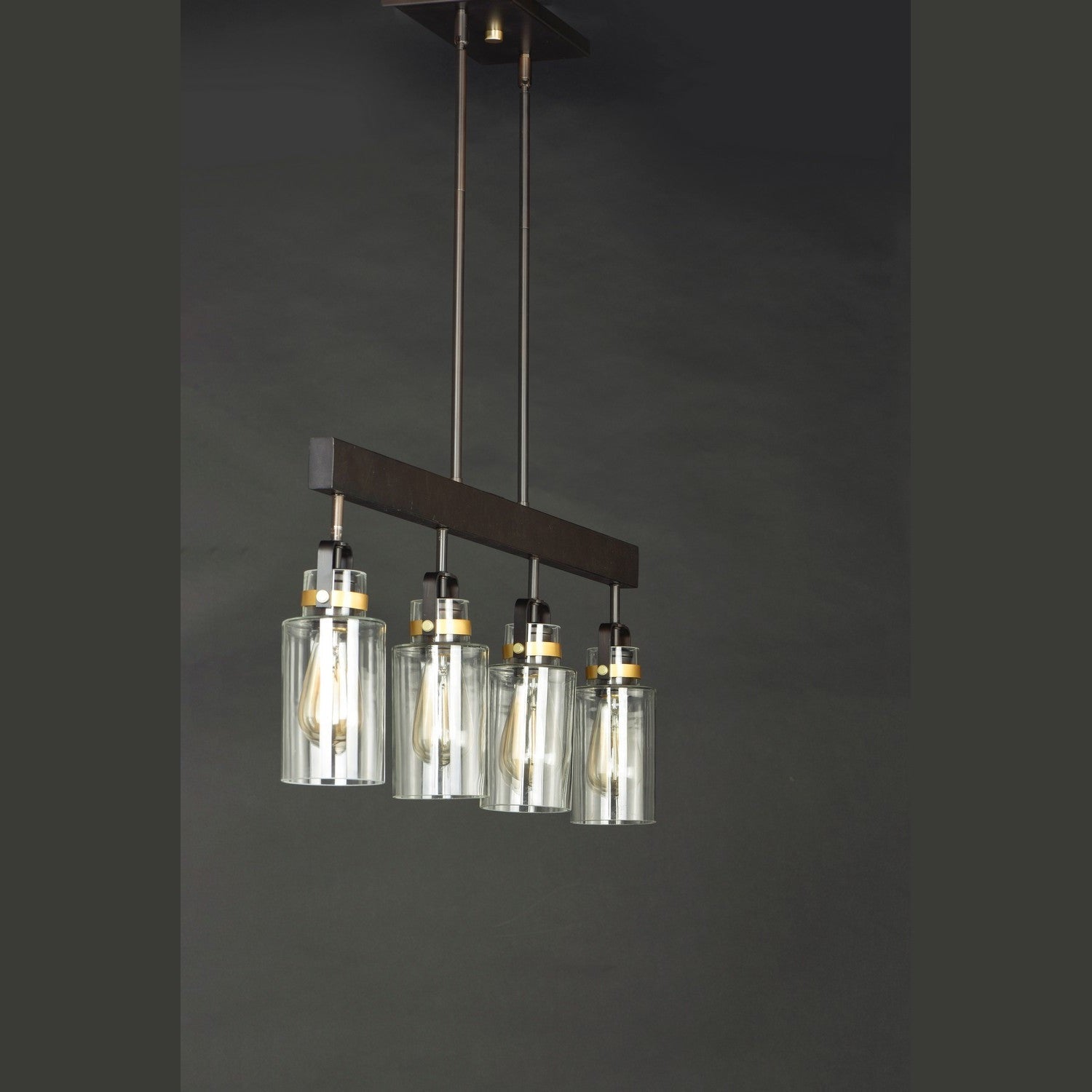 Maxim - 30176CLBZGLD - Four Light Linear Pendant - Magnolia - Bronze / Gold