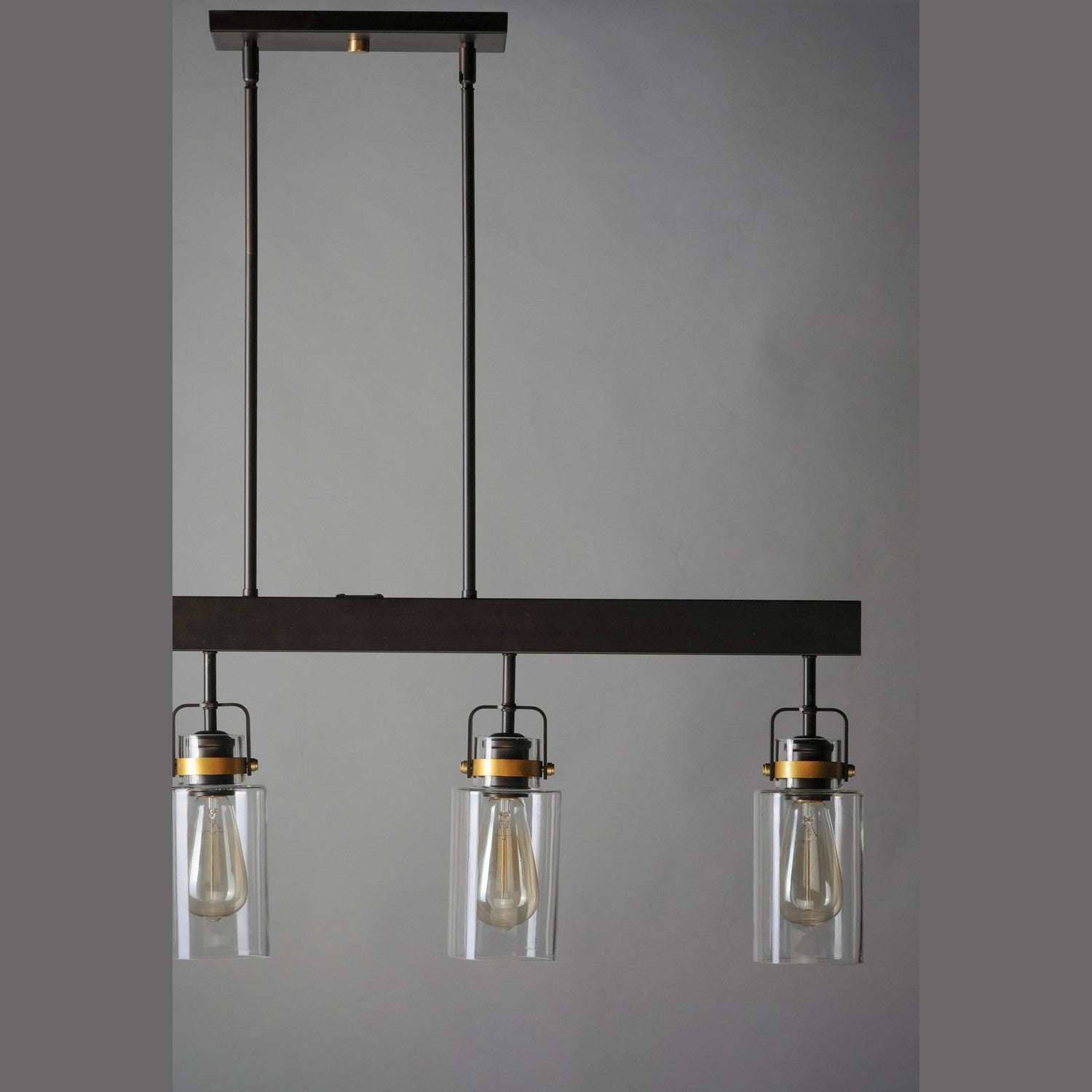 Maxim - 30176CLBZGLD - Four Light Linear Pendant - Magnolia - Bronze / Gold